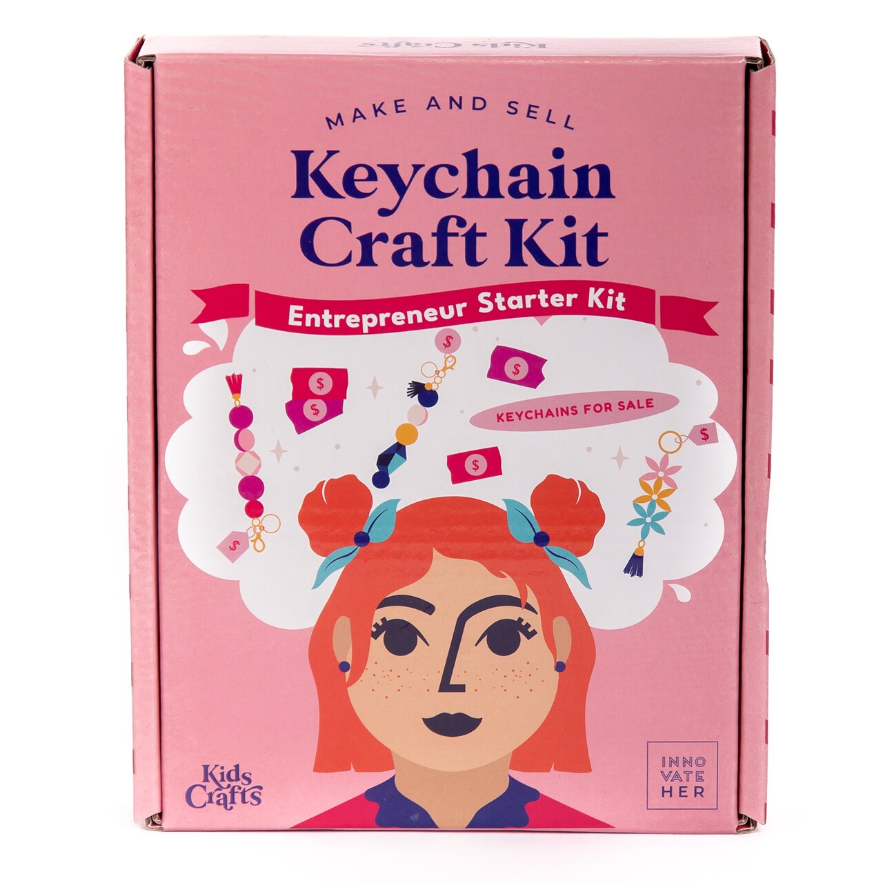 DIY Make & Sell Keychain Crafting Business - Entrepreneur Starter Kit, Kids Girls Tweens, Ages 7+